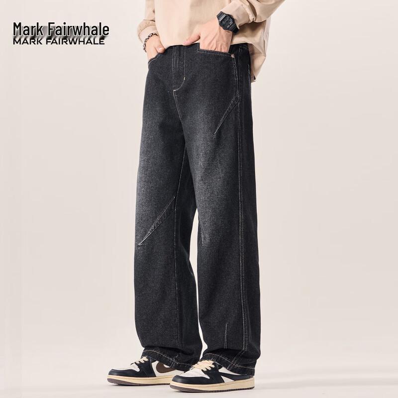

Мужские джинсы прямого кроя Mark Fairwhale свободного силуэта с эффектом стирки L