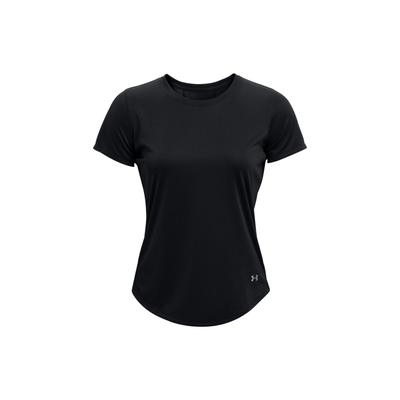 Solid Color Logo Embroidered Crew Neck Pullover Short Sleeve T-Shirt Women Tops Black 1369760-001