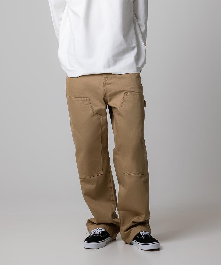 DICKIES Double Knee Carpenter Twill Work Pants Khaki