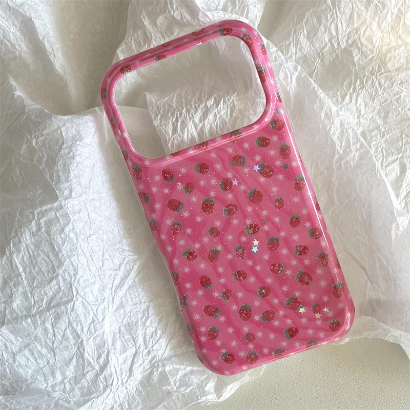 Rose Red Double-Layer Anti-Fall Phone Case for iPhone 14/13 and Apple 17/16/15 ProMax