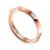 Y compañía. Anillo de Oro Rosa 18K con Diamante y Logo de Letra Anillo Unisex 67134230