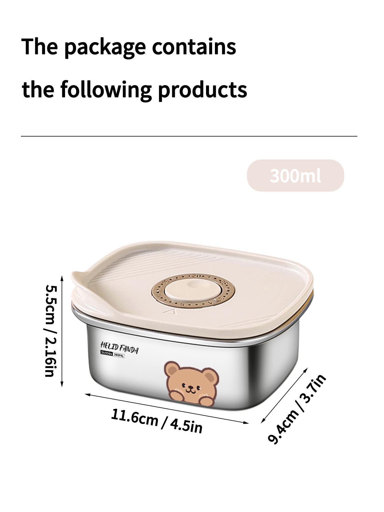 

WORTHBUY Ланч-бокс бенто из нержавеющей стали 304, герметичный контейнер для хранения свежих продуктов с крышкой, портативные контейнеры для хранения продуктов, можно использовать в микроволновой печи