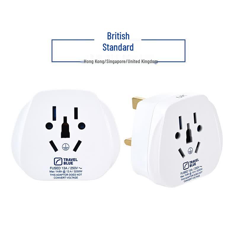TRAVEL BLUE World to UK Travel Adapter