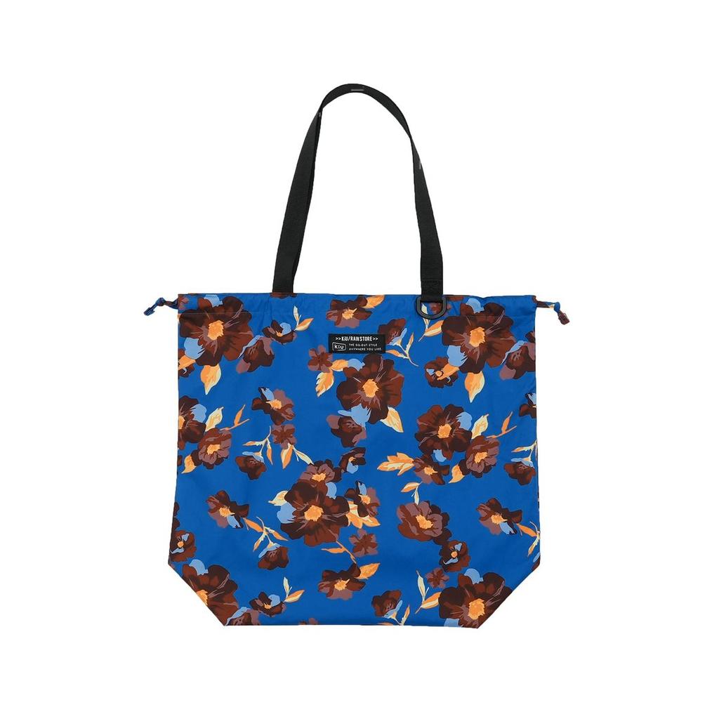 KiU Waterproof Bag Cover Vivid Flower K444-632 2-Way Packable Tote Bag and Drawstring Rain Cover
