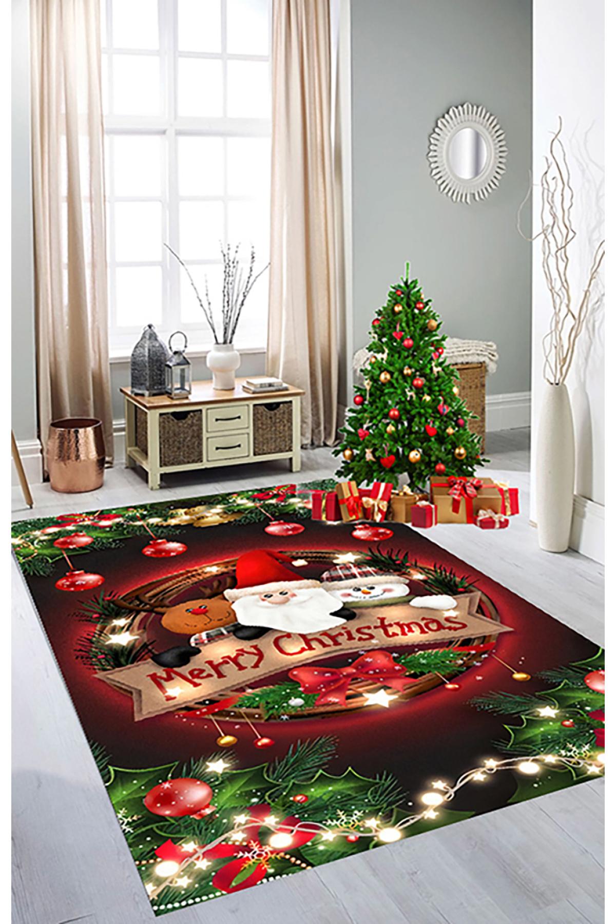 

MD-LİFE HOME Рождественский ковер на нескользящей основе с цифровой печатью MD5179