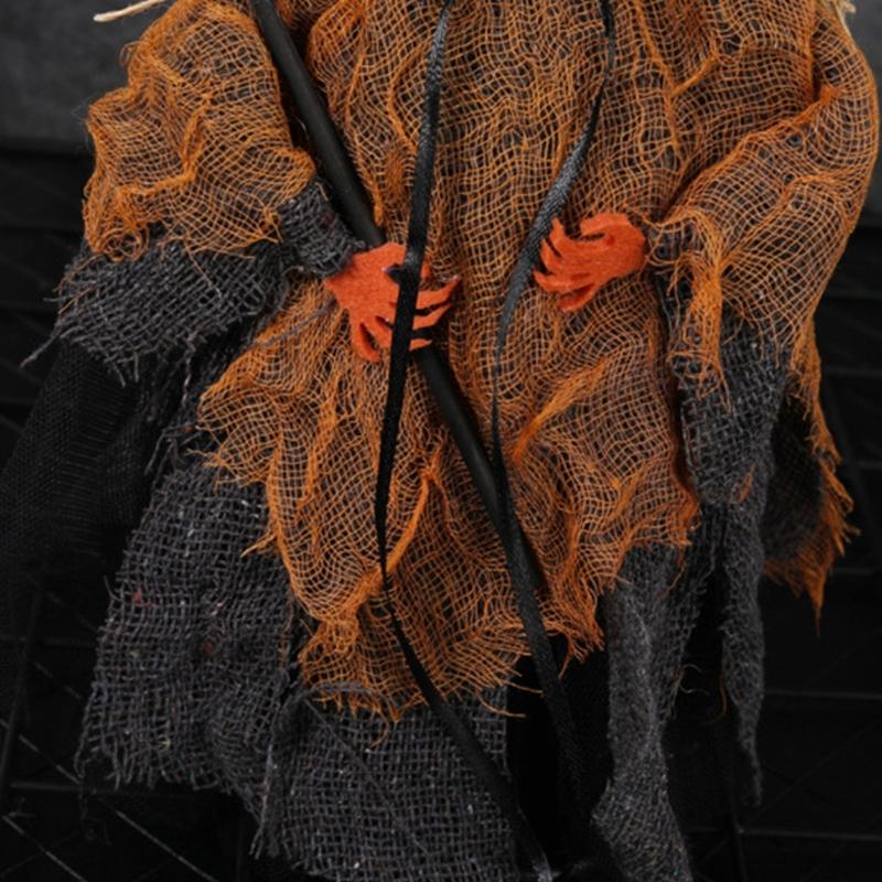 Eerie Halloween Festival Decoration Unique Halloween Tree Toppers with Specter Pumpkin Figurine for Holiday Decors