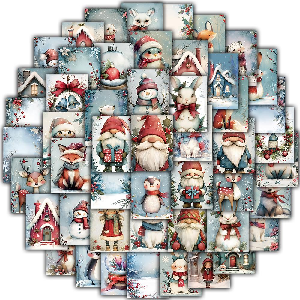 50/100PCS Christmas Snowfield Stickers Notebook Snowboard Phone Bicycle Festival Art Picture Coffee Skateboard Adult Sticker