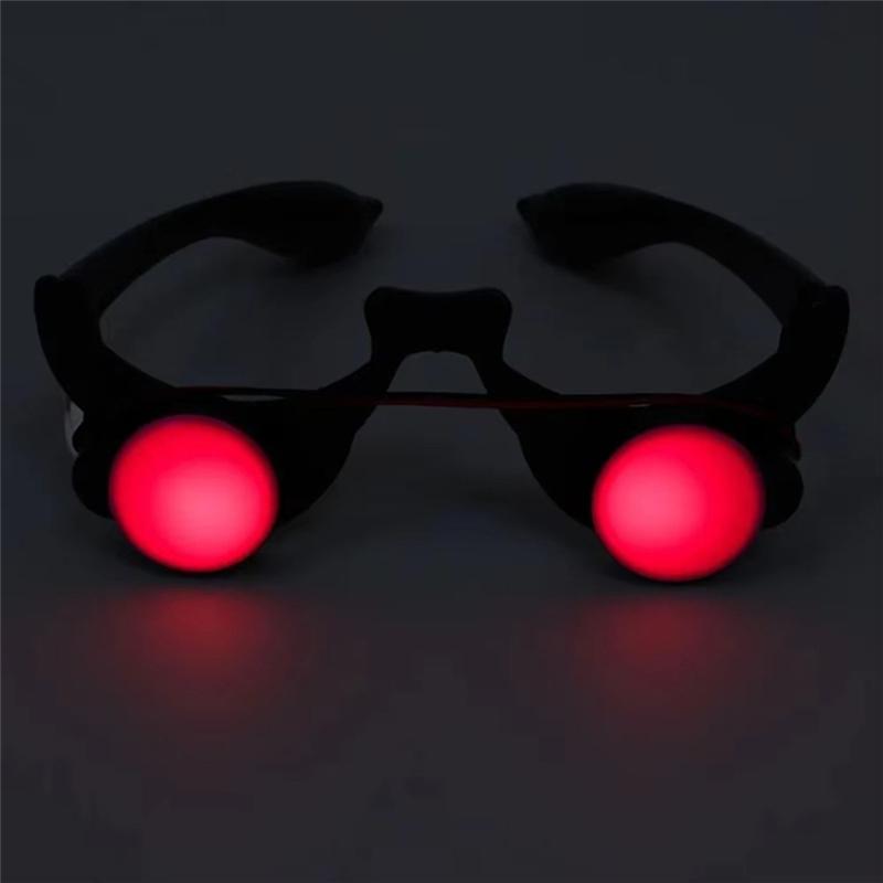 2PCS Halloween Horror Red Eye Glasses Props Funny Personality Scary Horror Glassesparty Tricky Eyes Cosplay Prop Glow-B61B