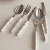 Flatware Cutlery Set Spoons Forks Knifes Utensils Tableware Sets with Ceramic Pearl Handles for Home Restaurant Hotel