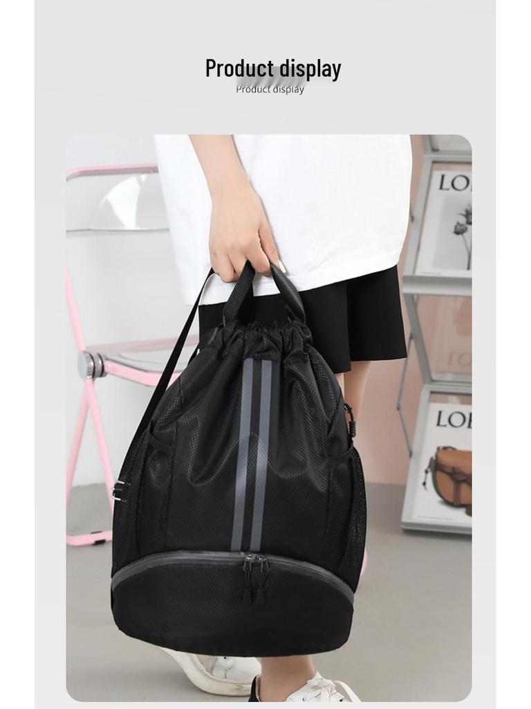 Marathon Sports Bag: Drawstring, Wet/Dry Separation, Perfect for Training, Basketball, Swimming, and Fitness