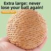 Cat Toy Sisal Ball Oversized Cat Teaser Chew Toy Durable and Bite-resistant Sound-producing Ball for Cats and Pets.