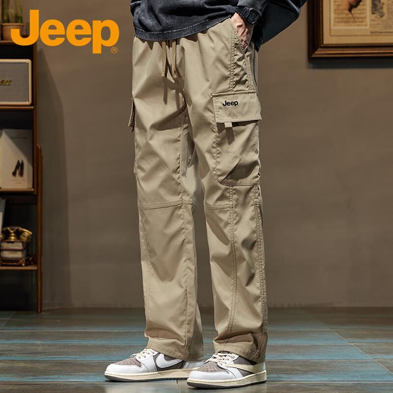 

JEEP Men s Casual Multi-Pocket Straight-Leg Cargo Pants 2XL