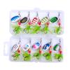 10Individual-packaged lure set for long-distance casting, micro-vibrating flat lures, bionic artificial bait, iron plate fishing