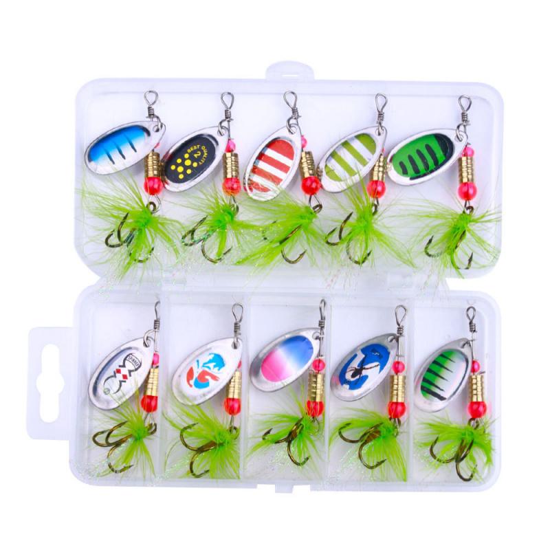 10Individual-packaged lure set for long-distance casting, micro-vibrating flat lures, bionic artificial bait, iron plate fishing
