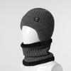 Elderly Men's Thick Knit Winter Hat with Ear Protection