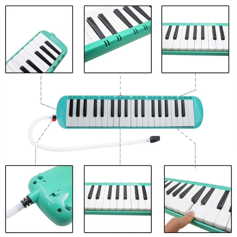 37 Key Harmonica Melodica Wind Musical Instrument Air Piano Keyboard with Portable Carrying Bag for Adults Students