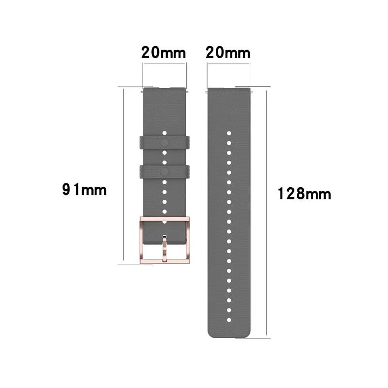 For Samsung Galaxy Watch 3/46mm/42mm/Active 2/Gear S3 Frontier Silicone Bracelet Huawei Watch GT/2/2E/Pro Strap