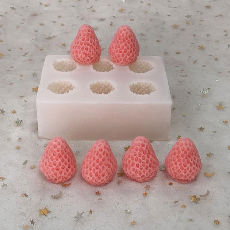 DIY Strawberry Silicone Molds Strawberry Shape Candle Molds Silicone Material