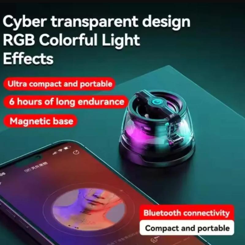 Magnetic Bluetooth Speaker Wireless Portable Mini Speaker With Rgb Color Light 5.3 Subwoofer Speaker