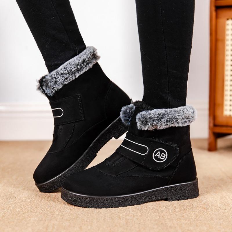 Fashion 2025 New Snow Boots for Women,Fashionable and High-quality Women's Boots Thick Plush Waterproof Cotton Shoes,Velcro Cotton Boots