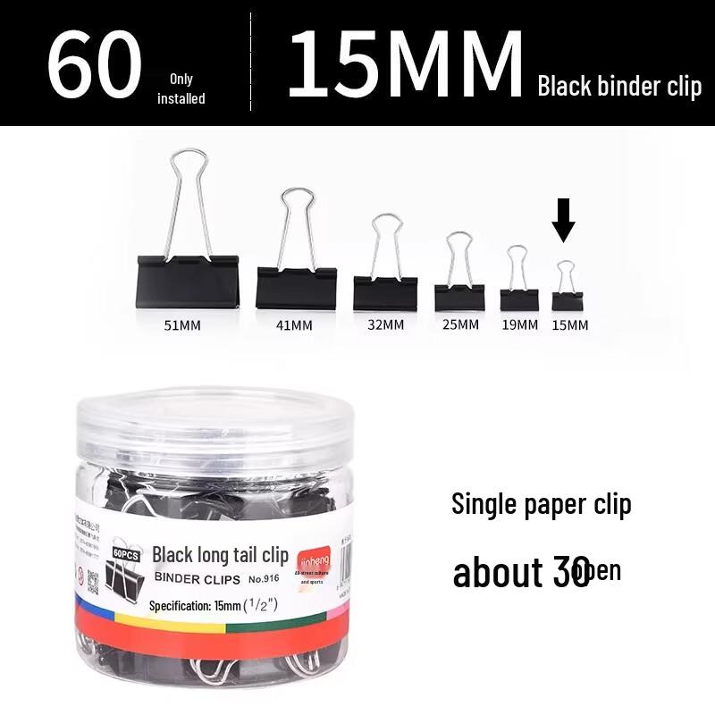 Long Tail Binder Clips