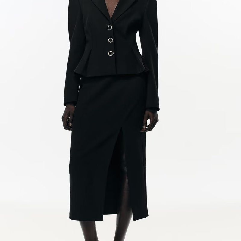 Za Export New Arrival Women's Clothing ZR Fashion Style Waist-Tight Suit Outwear Midi Dress 8948584 8953584