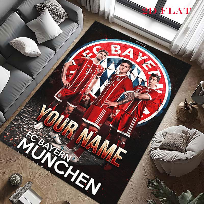 Custom Fc Bayern Munich Carpet Rug for Living Room Bedroom Home Sofa Decoration,Kids play Nonslip Floor Mat