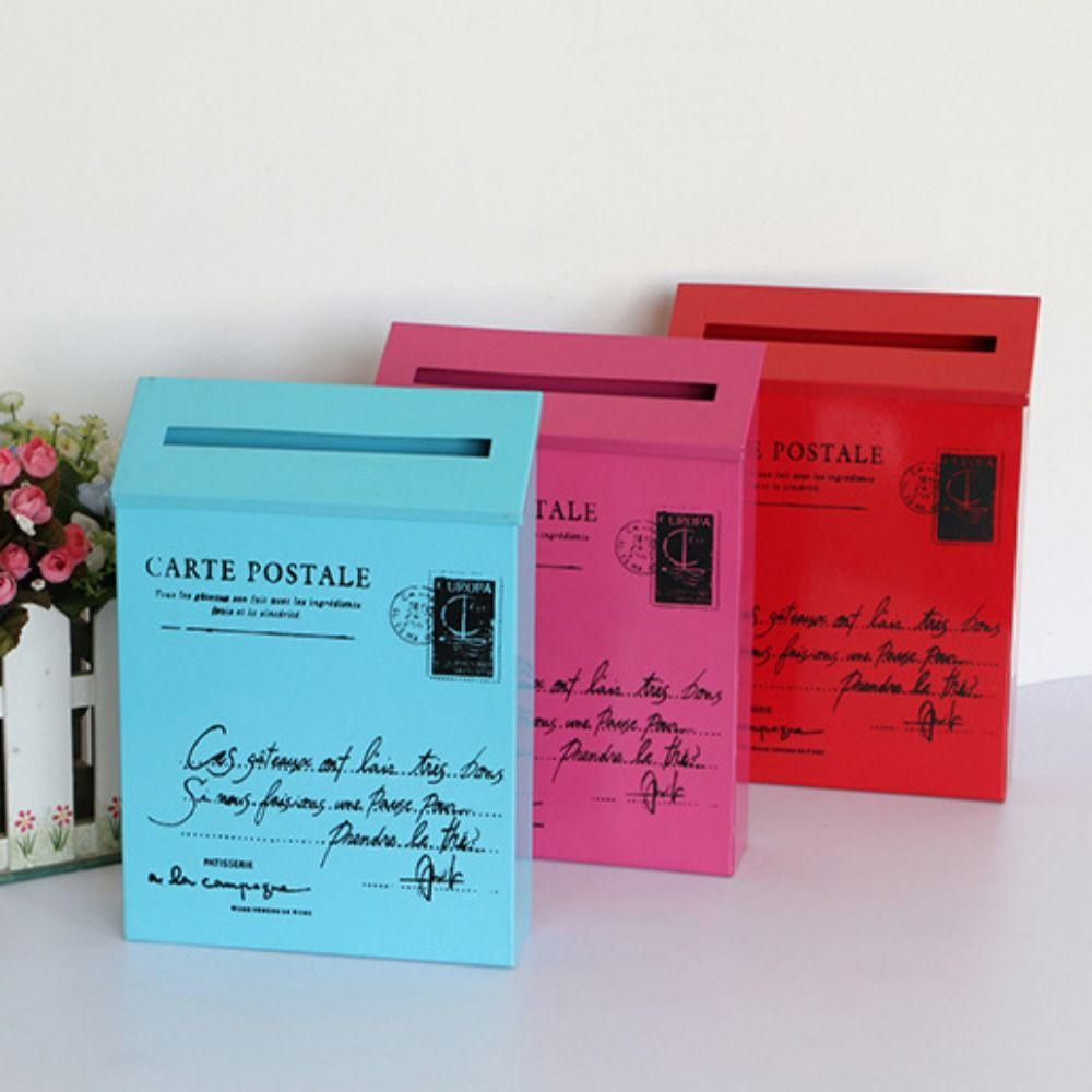 

Многоцветный американский железный почтовый ящик, декоративный настенный почтовый ящик, настенный почтовый ящик, реквизит для фотографий