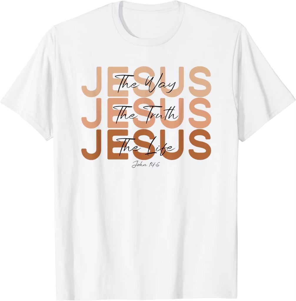 Kristian T-shirt Dam Herr Barn Jesus Vägen Sanningen Livet T-shirt Grafiska T-shirts Vintage T-shirt Camisetas