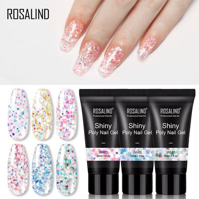 30ml Shiny Poly Nail Gel 6 Colors Quick Builder Extension