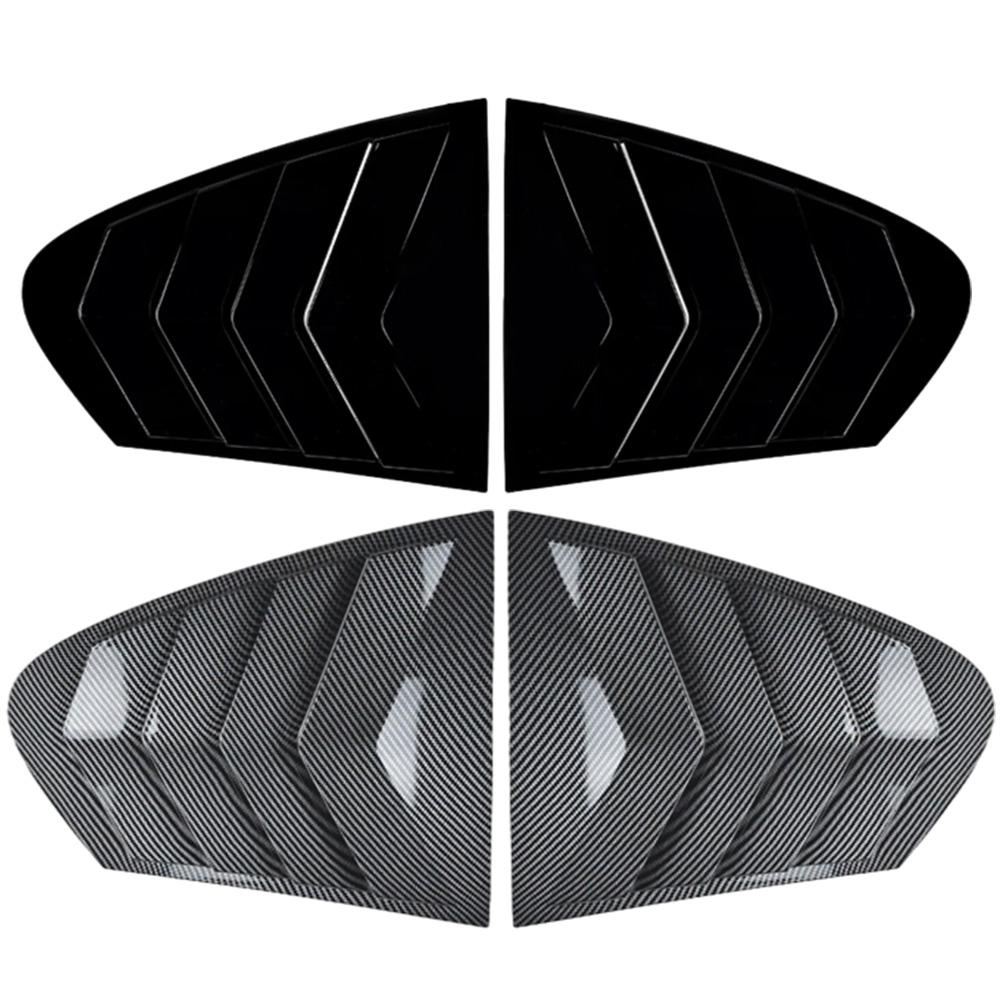 For BMW 5 Series F10 525i 530i 2011-2017 2Pcs Car Rear Window Side Louver Shutter Cover Vent Scoop Blinds Trim Spoiler