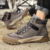 Golden Sapling Größe 38-44 Outdoor-Kletterschuhe für Herren Winter Warm Verdicken Plüsch Knöchelstiefel Echtleder Herren Wanderschuhe