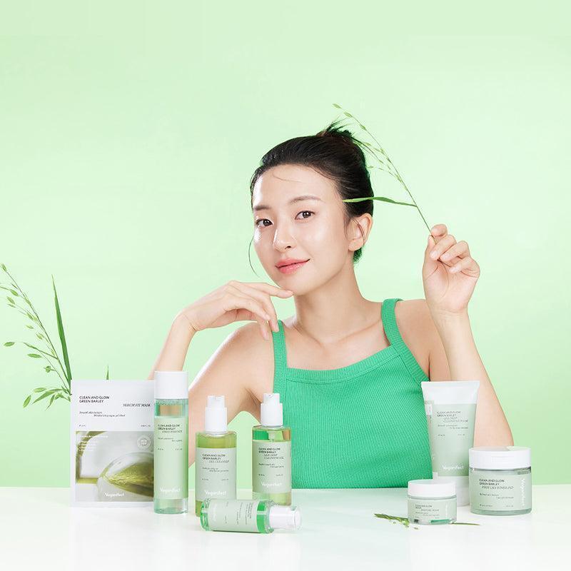 Veganifect Clean And Glow Green Barley Gel Cleanser 205ml