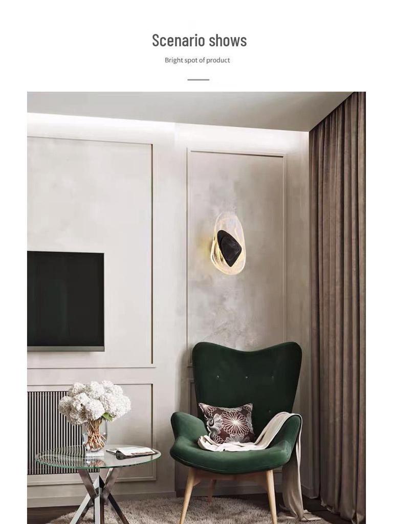 Nordic Modern Glass Wall Lamp - Elegant & Creative Design for Living Room or Bedroom.
