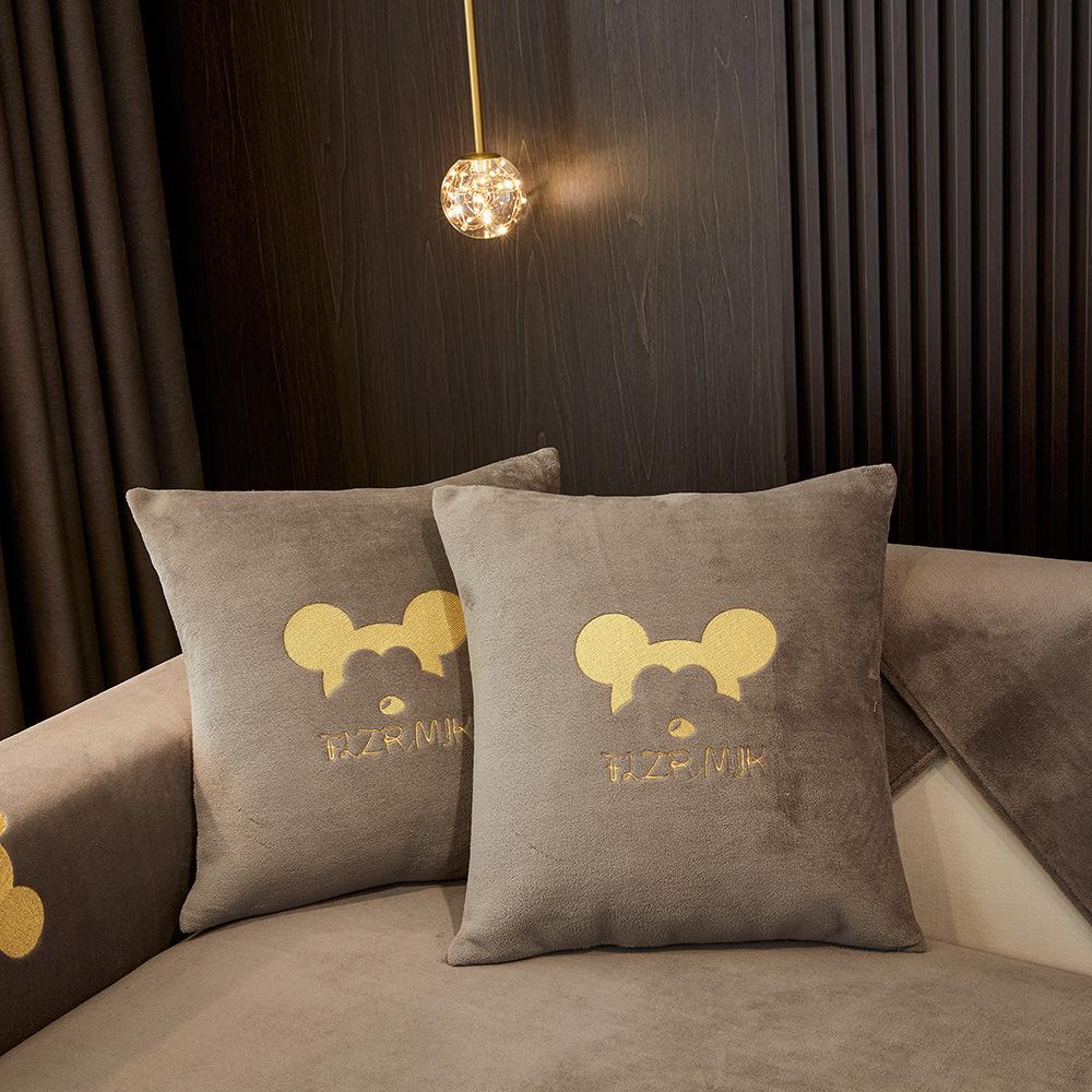 Lekka luksusowa zaawansowana poduszka na sofę Chenille antypoślizgowa prosta cztery pory roku uniwersalna narzuta na sofę pełny zestaw poduszka koc oparcie ręcznik