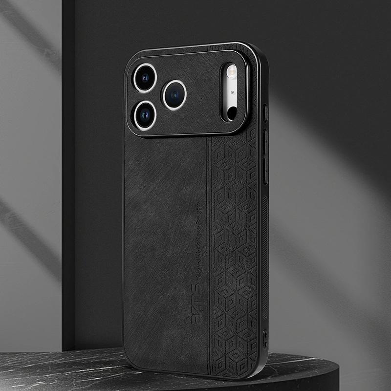 Coque arrière de téléphone en cuir PU de luxe pour iPhone 17 Air 17Pro Max 16E 15 14 13 12 11 SE 8 7 Plus Pare-chocs Coque Pour iPhone 16 Pro Max