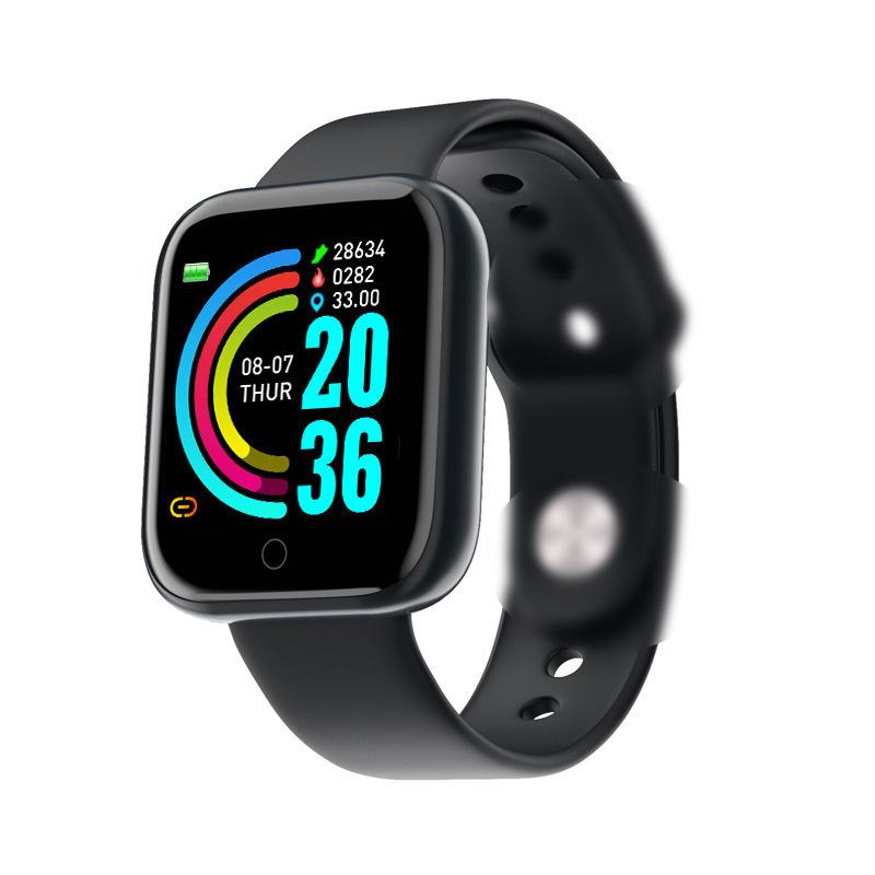 Y68 Smart Watch Bluetooth Fitness Tracker Adult Sports Watch Heart Rate Monitor Blood Pressure Smart Bracelet for Android iOS