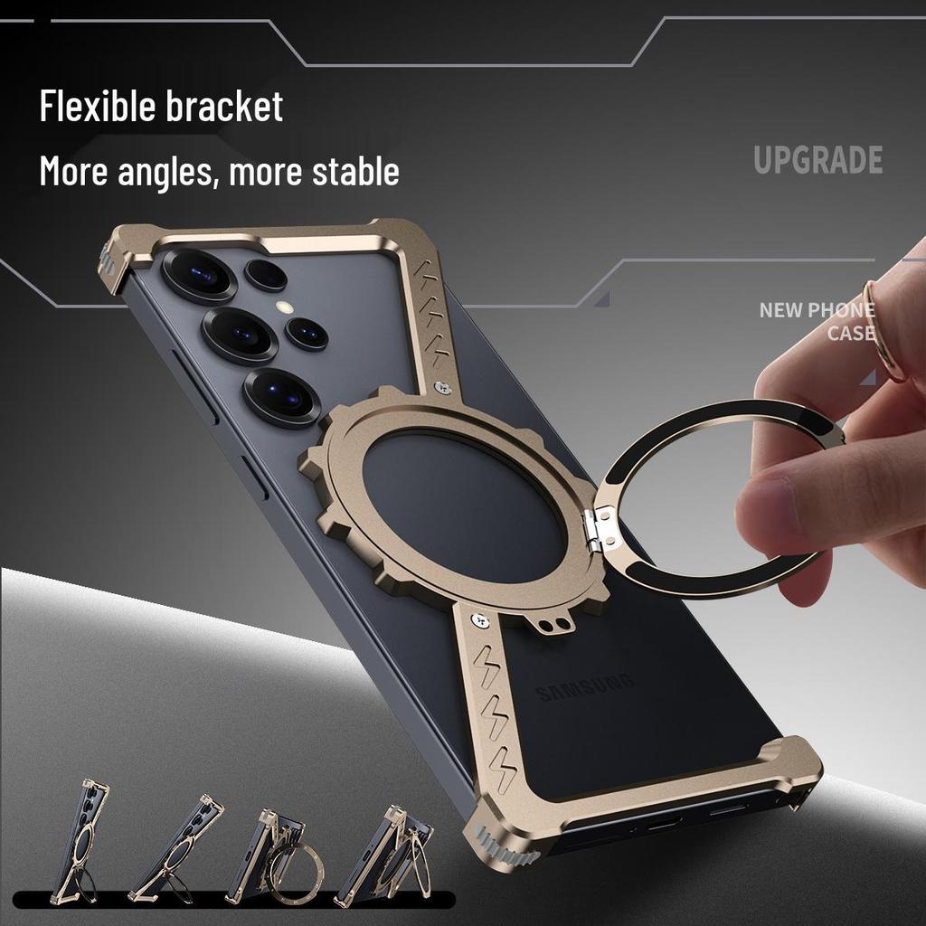 Samsung S25 Ultra Z-Type Metal Heat Dissipation Rotating Phone Case