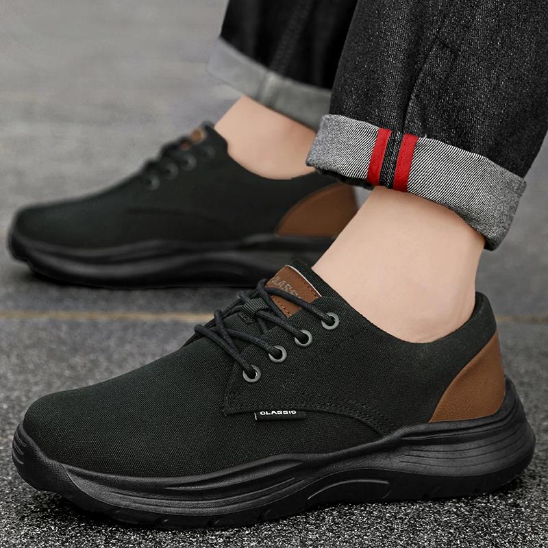 

Men s Khaki Canvas Work Shoes - Brown Hiking Shoes with Anti Slip Rubber Sole, Retro Lace Up Casual Sports Shoe Designer Shoes 39