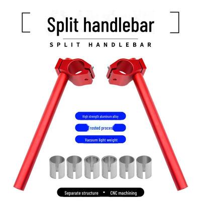 Manubrio diviso da corsa per moto in lega di alluminio CNC modificato