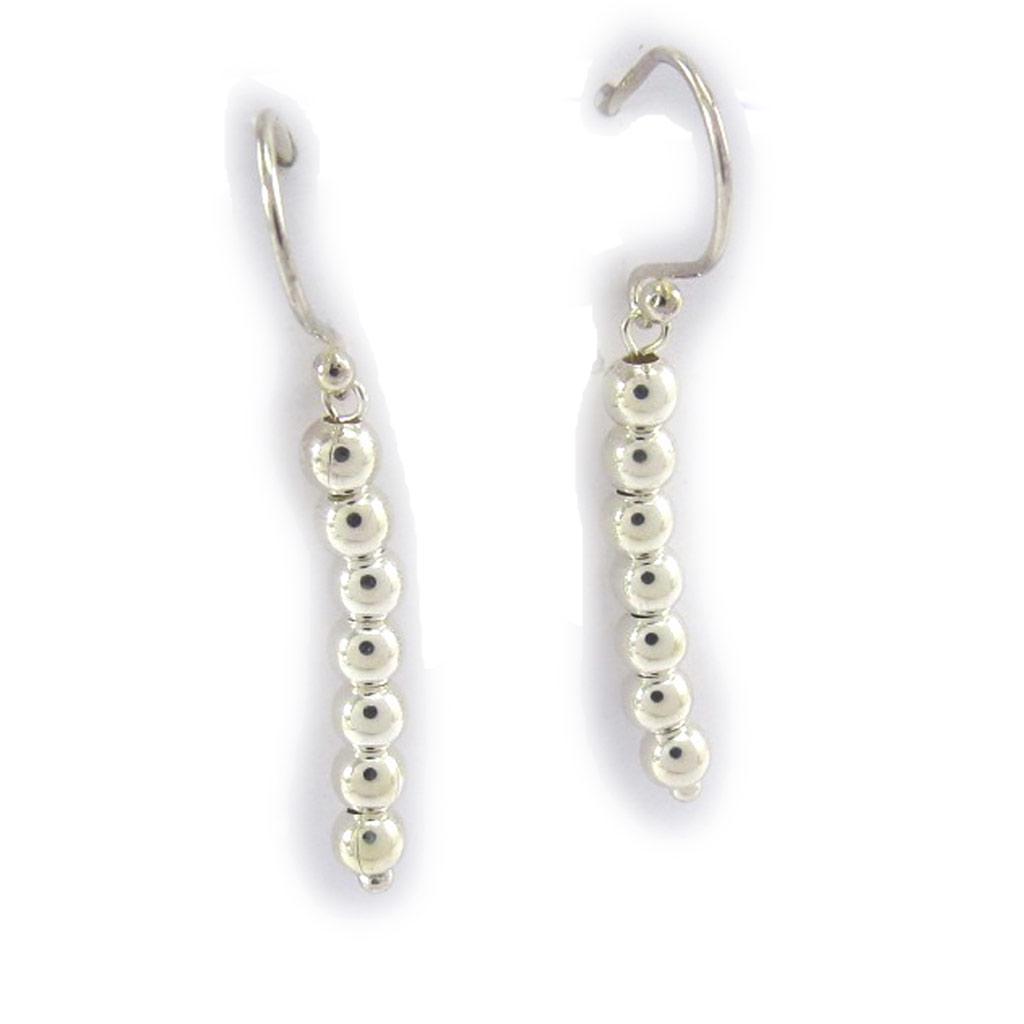 Les Trésors De Lily [G1216] - Silver 'Choreography' Earrings - 32x3 Mm