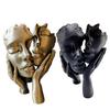 Estatua de Arte Facial para Mujer Figura Abstracta Pensadora Decoración de Mesa Escultura Facial Abstracta para Hogar Oficina Habitación Escritorio Soporte de TV Mesa de Café Decoración