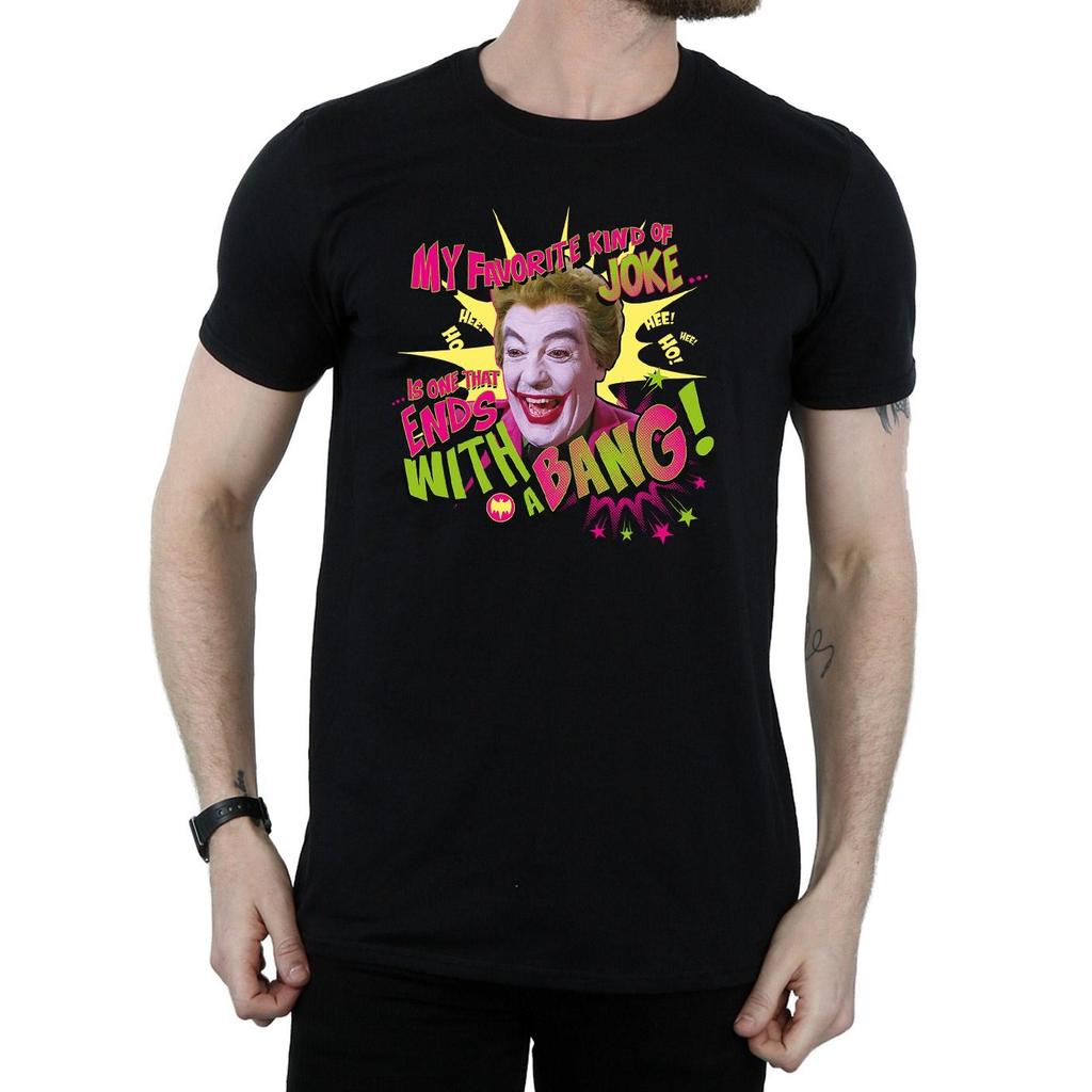 DC Comics Mens Batman TV Series Joker Bang T-Shirt