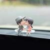 Car Ornament Sliding Cartoon Couple Decor Car Interior Decoration Dashboard Decor Cute Figurine Ornament Auto Accessory