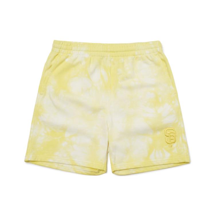MLB SS22 Tie Dye Shorts Unisex Light Yellow 3ASPB0323-14YEL M