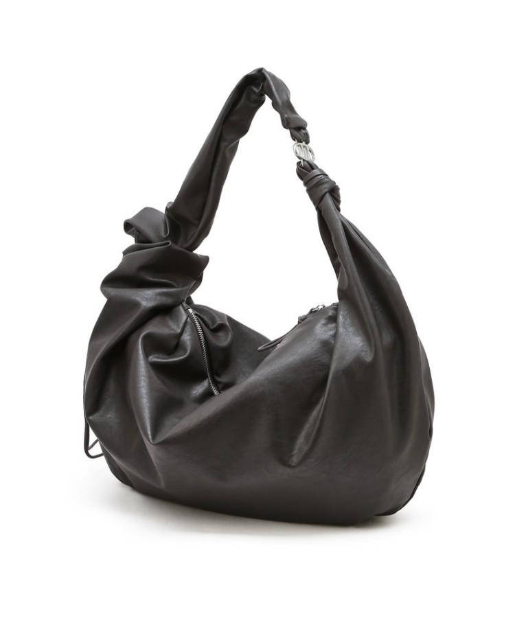Athe Vanessabruno [Pli] Grey Faux-Leather Pli 2-Way Shoulder Bag And Crossbody Bag L Aaba6E833G2