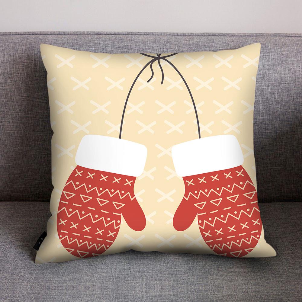 Christmas Peach Skin Pillow Case Xmas Sofa Throw Cushion Cover Home Decor-WI Christmas Peach Skin Pillow Case Xmas Sofa Throw Cushion Cover Home Decor-WI