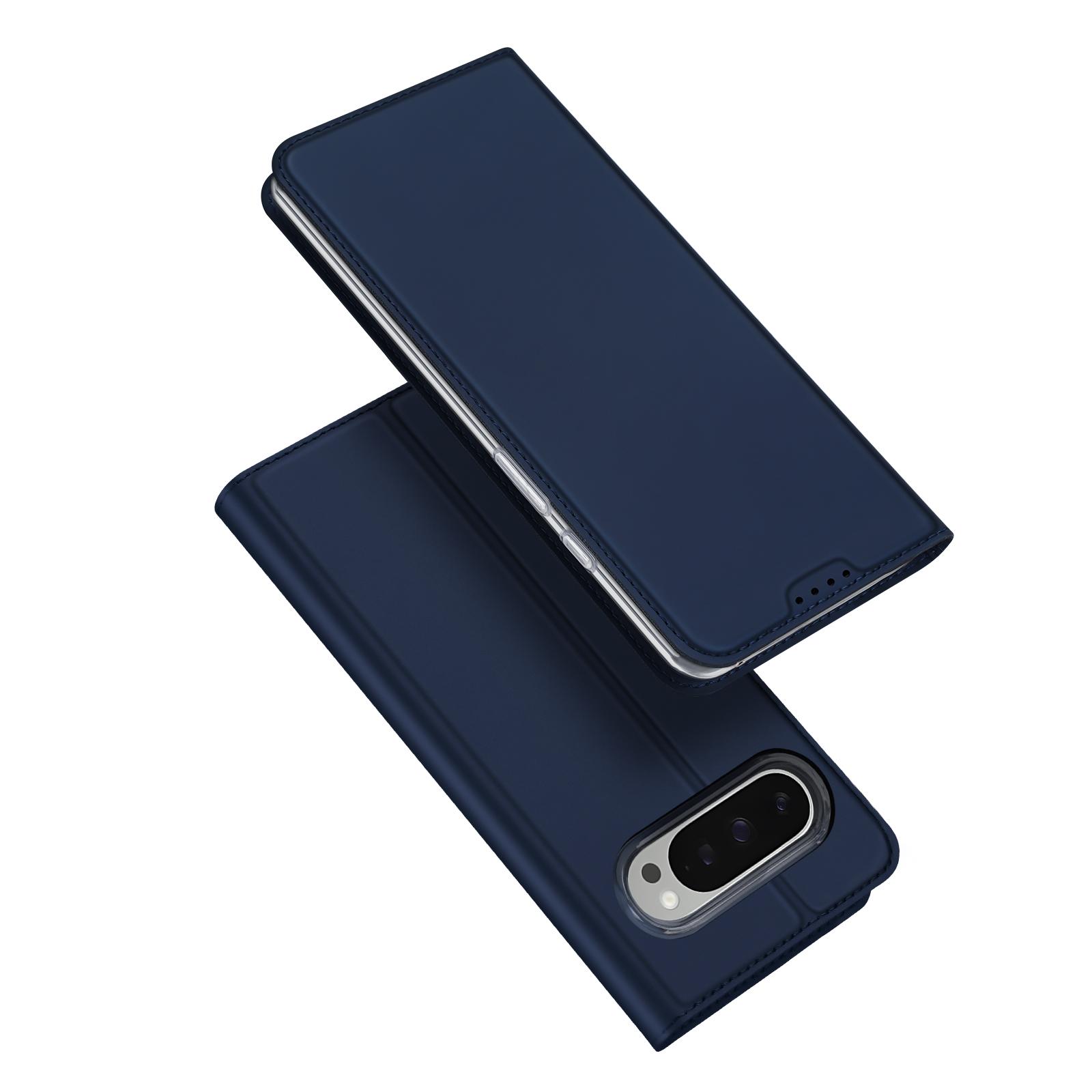 

For Google Pixel 10 Pro/Google Pixel 10 Case DUX DUCIS Skin Pro Series Leather Stand Cover Card Holder Blue