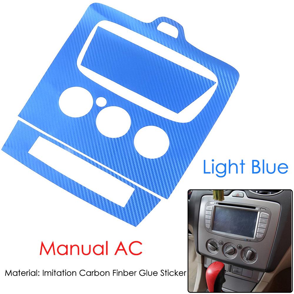 3D carbon fiber sticker Central control Panel decoration trim for Ford focus mk2 2009-2016 auto accessories