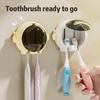 Bathroom Toothbrush Organizes Easy Installation Creative Astronaut Designs Toothbrush Holders for Household Bathroom Ornament